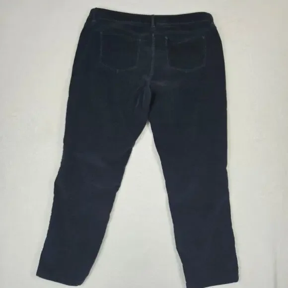 J. Jill Corduroy Pants Straight Leg Womens 14 Petite Black 0725 - Picture 2 of 10